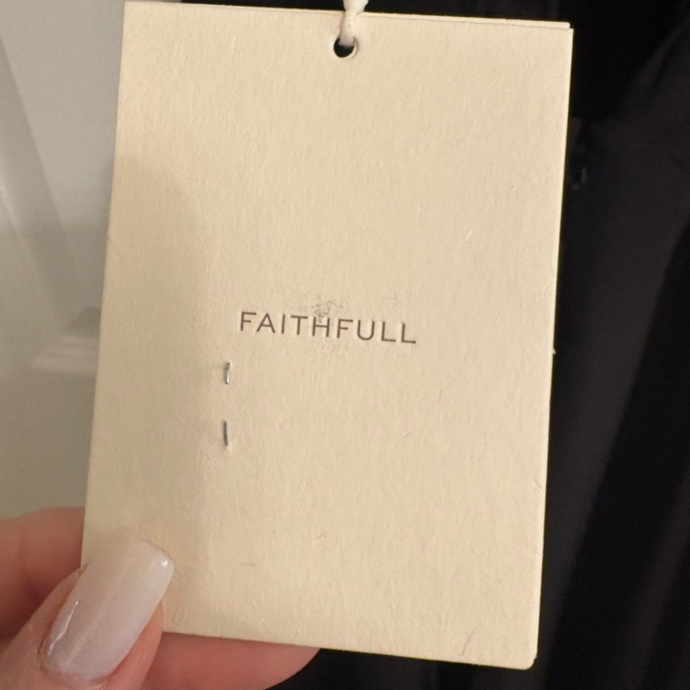 Faithfull The Brand Paloma Maxi Dress Black Silk Open Back NWT XS US 2 - Picture 7 of 10